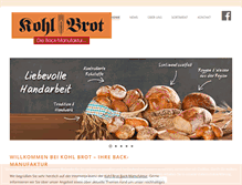 Tablet Screenshot of kohl-brot.de